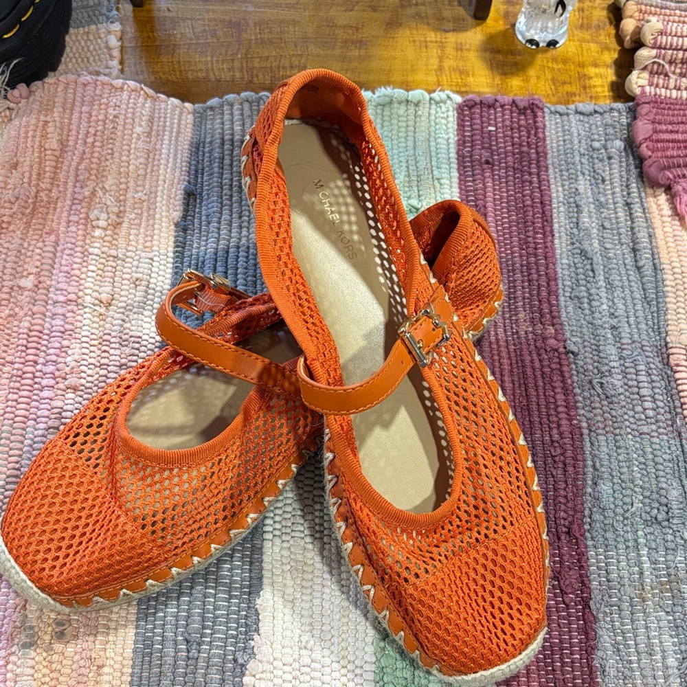 MICHAEL Michael Kors Orange Mesh Flats